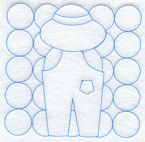 Suspender Sam Quilting Square (Double Run)