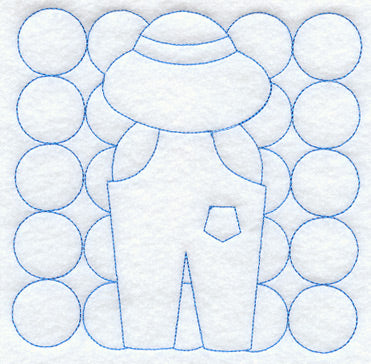 Suspender Sam Quilting Square (Double Run)