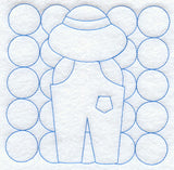 Suspender Sam Quilting Square (Double Run)