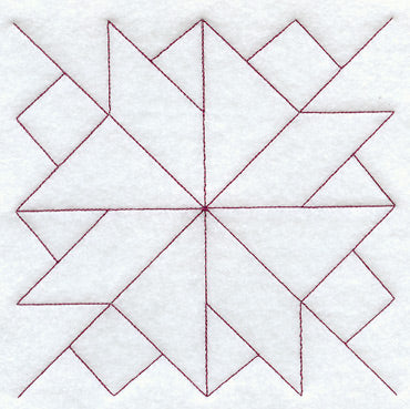 Twisted Star Quilting Square (Double Run)