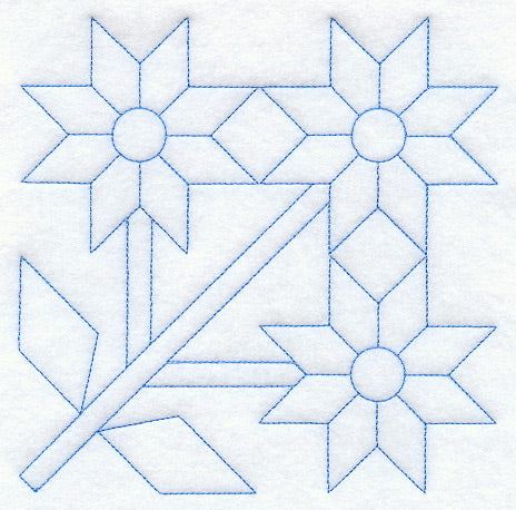 Sunflower 2 Quilting Square (Double Run)