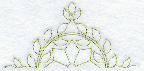 Virginia Wreath Quilting Half Square (Double Run)