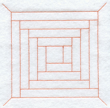 Log Cabin Quilting Square (Double Run)