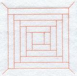 Log Cabin Quilting Square (Double Run)