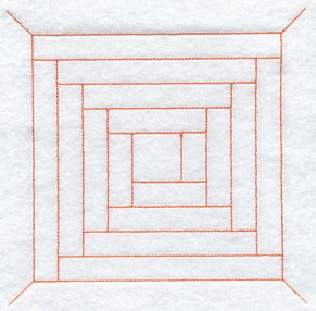 Log Cabin Quilting Square (Double Run)