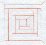 Log Cabin Quilting Square (Double Run)
