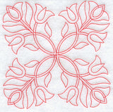 Triple Tulips Quilting Square (Double Run)