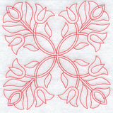 Triple Tulips Quilting Square (Double Run)