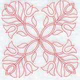 Triple Tulips Quilting Square (Double Run)