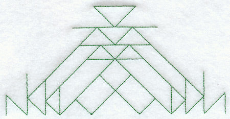Trees in the Park Quilting Half Square (Double Run)