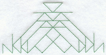 Trees in the Park Quilting Half Square (Double Run)