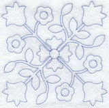 Rose and Tulip Quilting Square (Double Run)