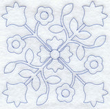 Rose and Tulip Quilting Square (Double Run)