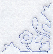 Rose and Tulip Quilting Quarter Square (Double Run)