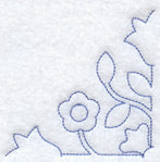 Rose and Tulip Quilting Quarter Square (Double Run)