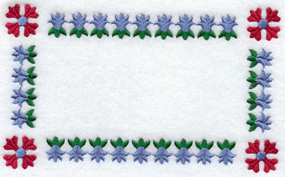 Rose and Tulip Quilt Label - Lg