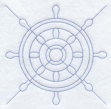 Ship's Wheel Quilting Square (Double Run)