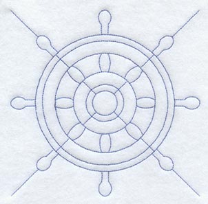 Ship's Wheel Quilting Square (Double Run)