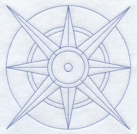 Compass Quilting Square (Double Run)