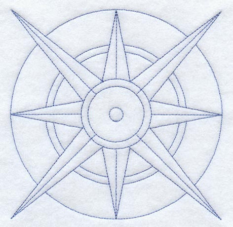Compass Quilting Square (Double Run)