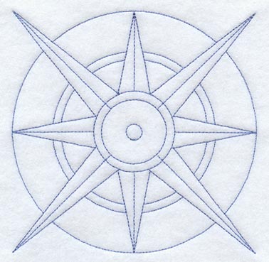 Compass Quilting Square (Double Run)