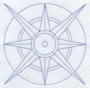 Compass Quilting Square (Double Run)