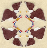 Eagle and Arrow Quilt Block - 4 Block Lg
