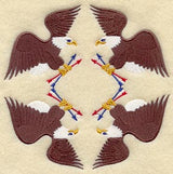 Eagle and Arrow Quilt Block - 4 Block Lg