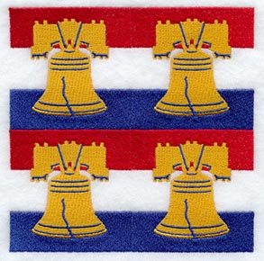 Liberty Bell Quilt Block - 4 Block Lg