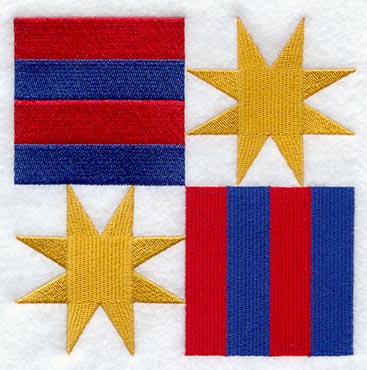 Star and Block Quilt Block - Lg