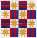 Star and Block Quilt Block - 4 Block Lg