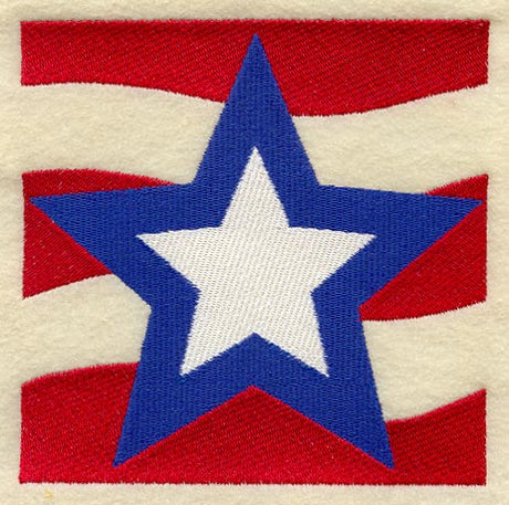 Star and Stripes Quilt Block - Lg