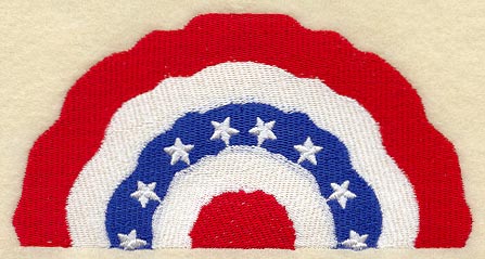 Bunting Quilt Block - Half Lg