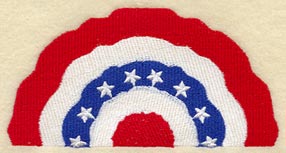 Bunting Quilt Block - Half Lg