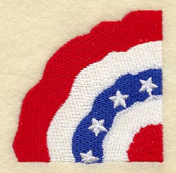 Bunting Quilt Block - Quarter Lg