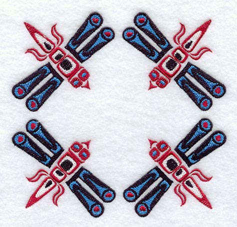 Creation Dragonfly Quilt Block - 4 Block Lg