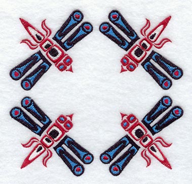 Creation Dragonfly Quilt Block - 4 Block Lg