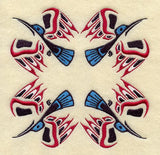 Creation Hummingbird Quilt Block - 4 Block Lg