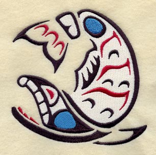 Creation Salmon Quilt Block - Lg