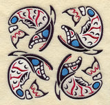 Creation Salmon Quilt Block - 4 Block Lg