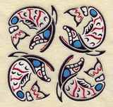 Creation Salmon Quilt Block - 4 Block Lg