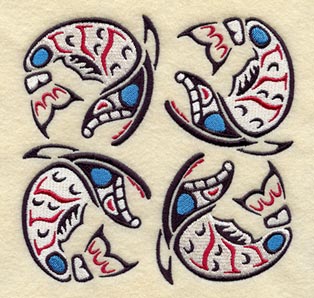 Creation Salmon Quilt Block - 4 Block Lg