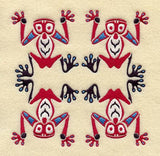 Creation Frog Quilt Block - 4 Block Lg