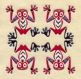 Creation Frog Quilt Block - 4 Block Lg