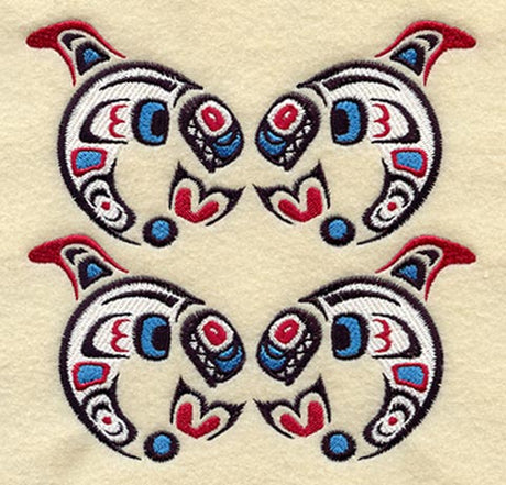 Creation Whale Quilt Block - 4 Block Lg