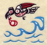 Creation Raven and Bag Quilt Block - Lg