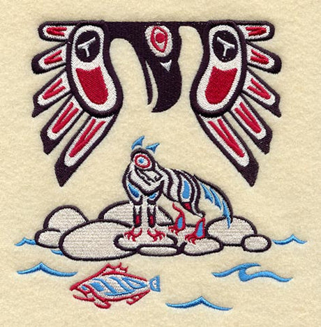 Creation Raven and Animals Quilt Block - Lg