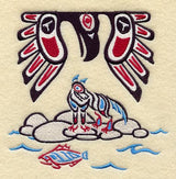 Creation Raven and Animals Quilt Block - Lg