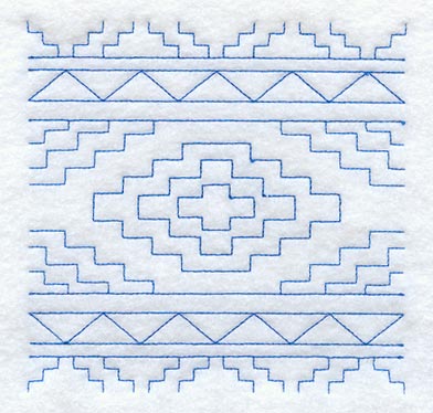 Native Rug 1 Quilting Square (Double Run)