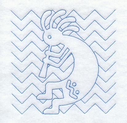 Kokopelli Quilting Square (Double Run)